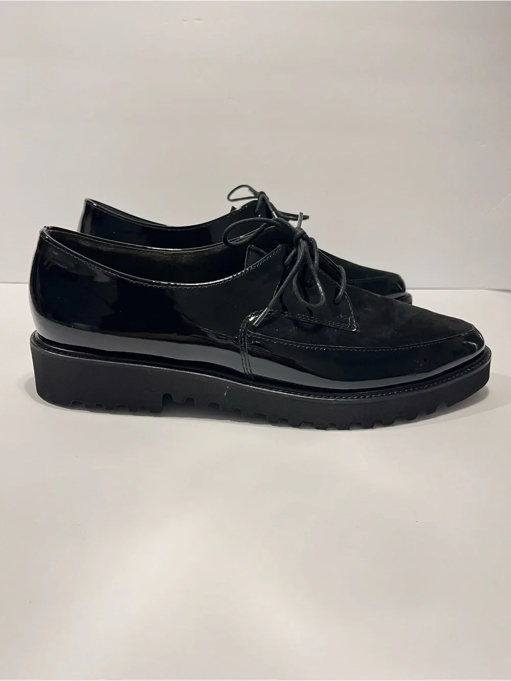 New Paul Green Soho Oxford Loafer Soft Pattern & Suede Leather Women Shoes Size7
